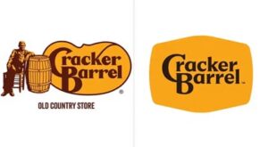 Cracker Barrel old logo vs their new logo design